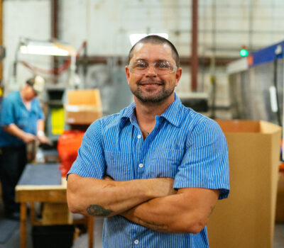 Entrepreneur in a manufacturing facility