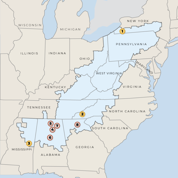 Appalachian Plateau Map